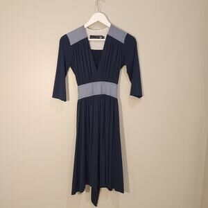 Zachary's Smile for Barney's New York Navy Tie Back Dress - Size S